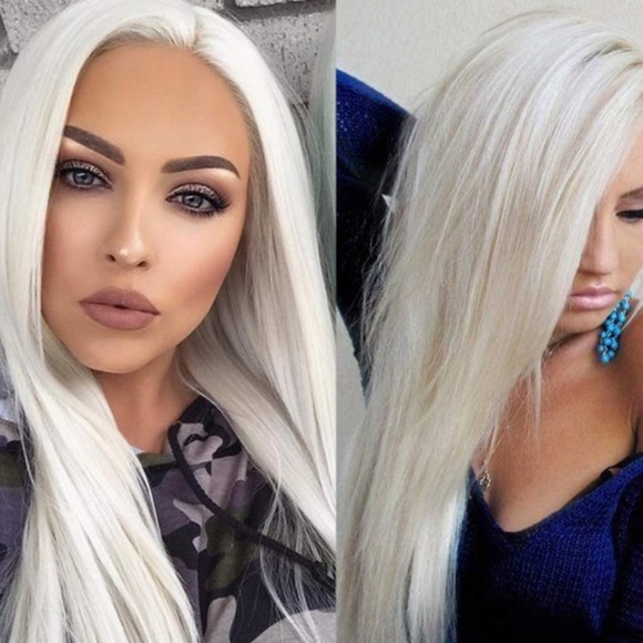 22” WHITE BLONDE STRAIGHT LACE FRONT WIG*NEW*